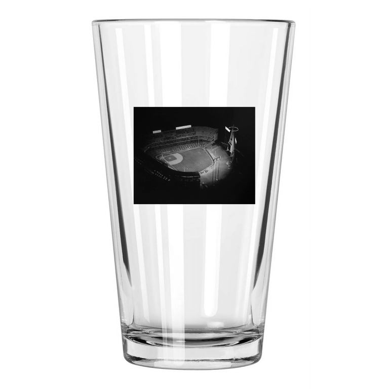 1966 Anaheim Angels Angel Stadium Photo 'The Big A' Pint Beer Drinking Glass