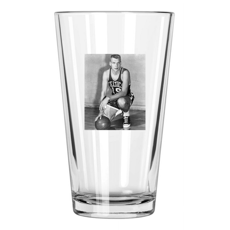 1966 Boston Celtics Don Nelson Photo Basketball Pint Beer Drinking Glass