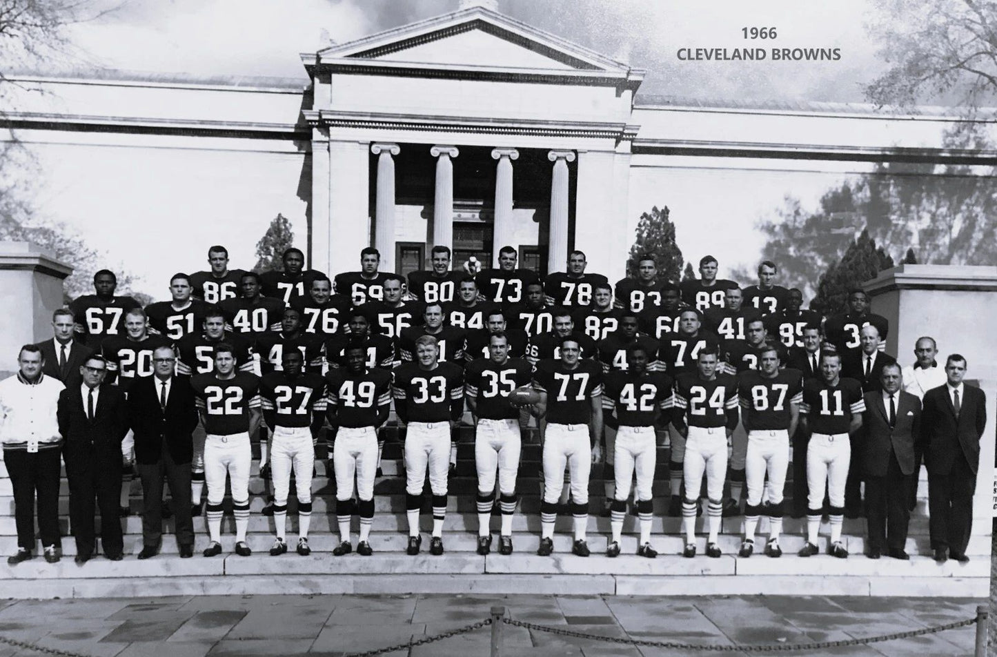 1966 Cleveland Browns Team Keychain Football Picture Nfl Bw