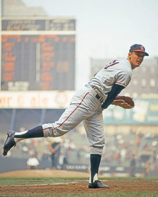 1966 California Angels Dean Chance Glossy Photo Yankee Stadium Print Poster