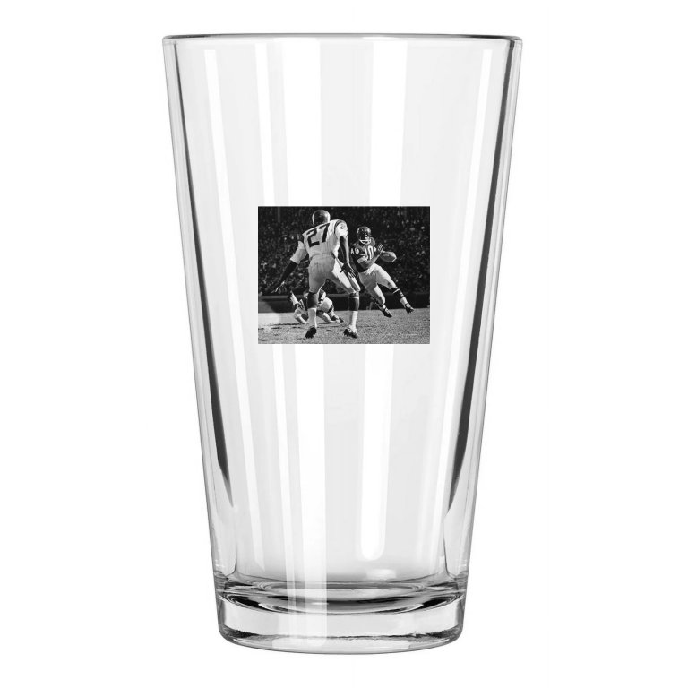 1966 Chicago Bears Gale Sayers Photo Photograph Pint Beer Drinking Glass