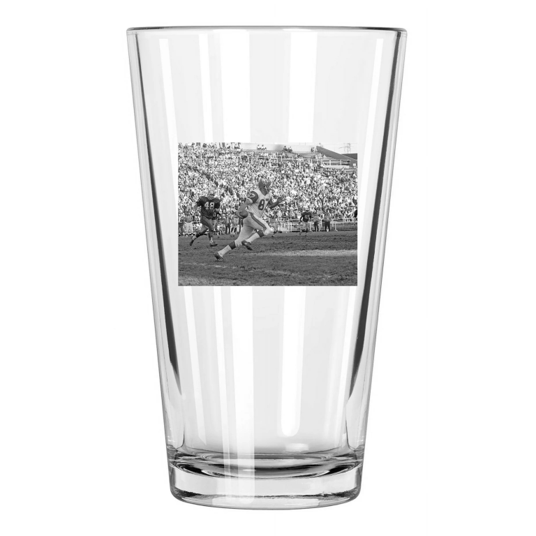 1966 Denver Broncos Lionel Taylor Vs Oakland Photo Pint Beer Drinking Glass