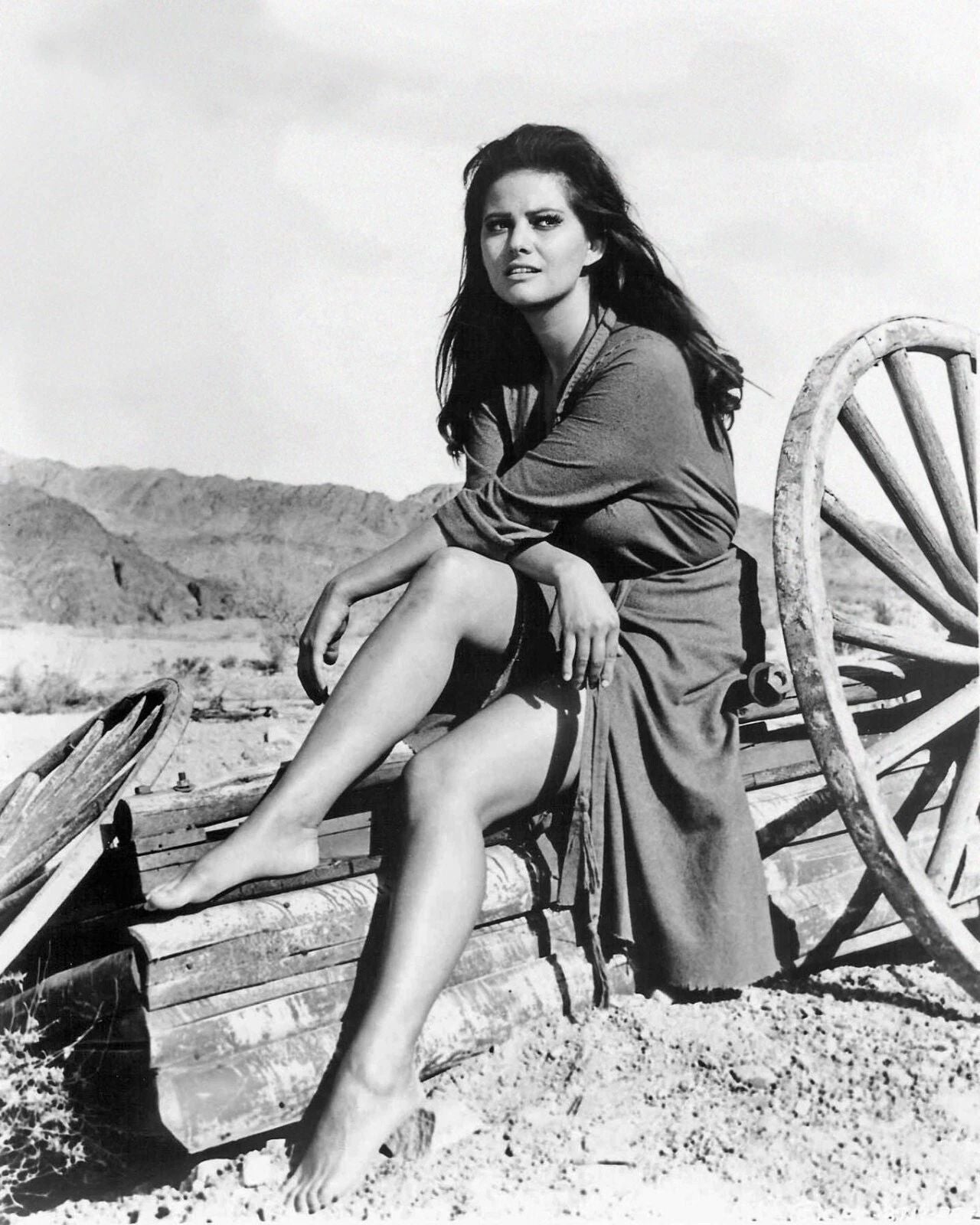 1966 Film Actress Claudia Cardinale Glossy Keychain 'The Professionals' Print