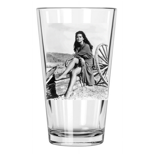 1966 Film Actress Claudia Cardinale 'The Professionals' Pint Beer Drinking Glass