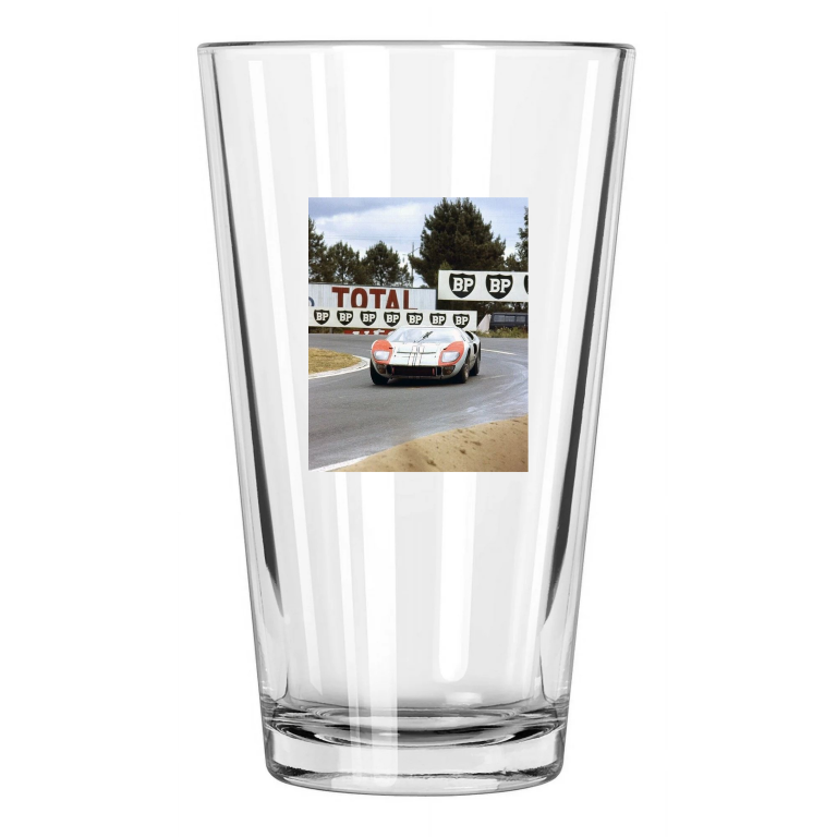 1966 Ken Miles #1 Gt Ford Mk Ii 24 Hours Of Le Mans 1 Pint Beer Drinking Glass