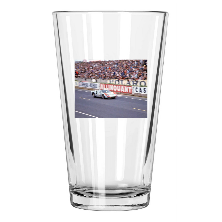 1966 Ken Miles #1 Gt Ford Mk Ii 24 Hours Of Le Mans 3 Pint Beer Drinking Glass