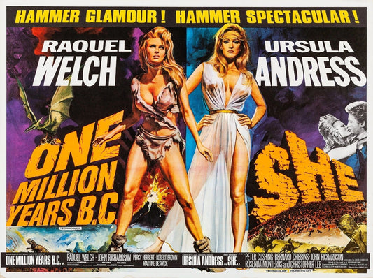 1966 One Million Years Bc & She Dual Movie Magnet Raquel Welch Andress