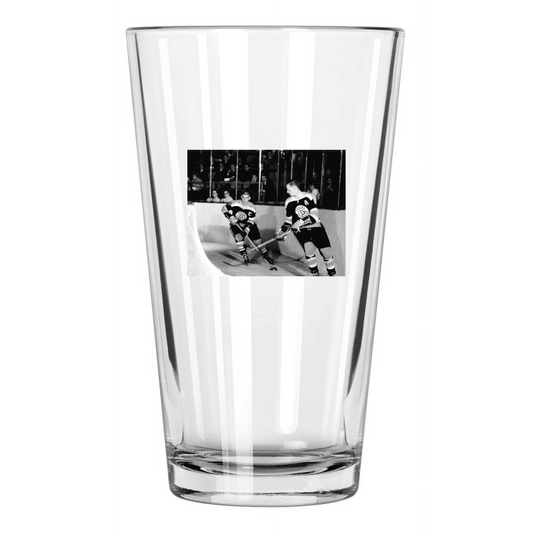 1966 Oshawa Generals Bobby Orr Photo Junior Hockey Pint Beer Drinking Glass