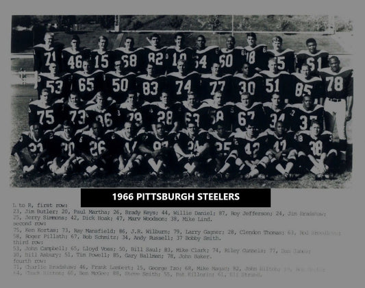1966 Pittsburgh Steelers Team Keychain Nfl Football Picture