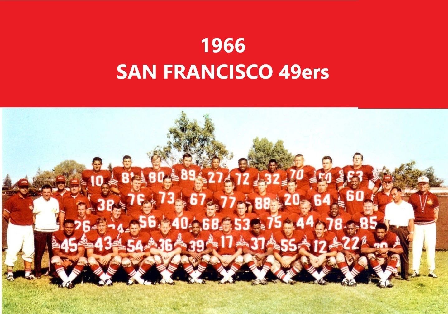 1966 San Francisco 49Ers Team Magnet Football Picture Niners Nfl