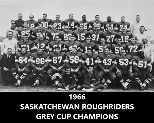 1966 Saskatchewan Roughriders Team Keychain Football Picture Grey Cup Champs