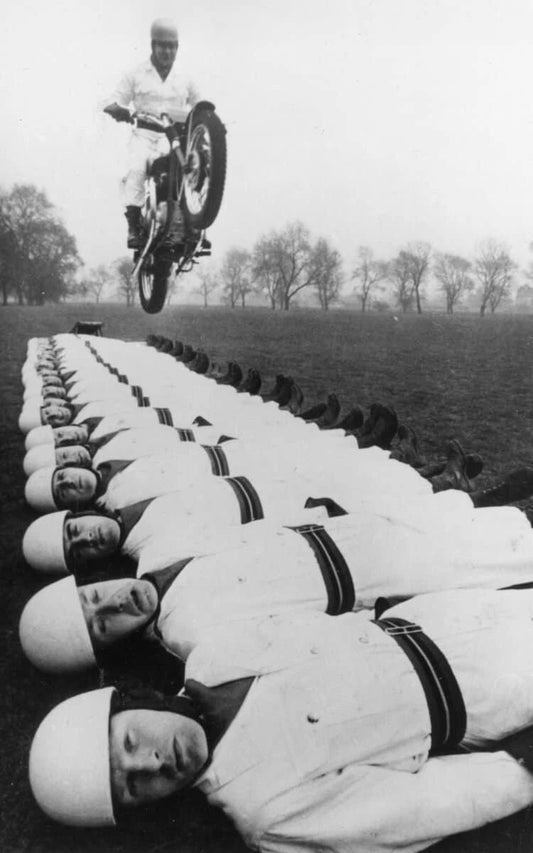 1966 Sergeant Major Tom Gledhill Jumps Motorcycle Photo 300 PCS Jigsaw Puzzle