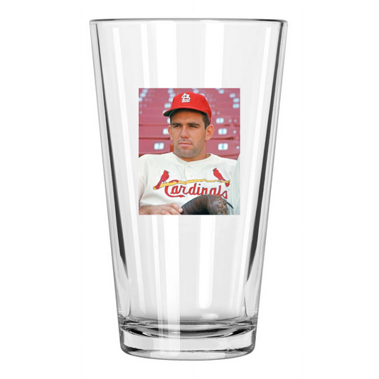 1966 St. Louis Cardinals Tim Mccarver Photo Baseball Pint Beer Drinking Glass