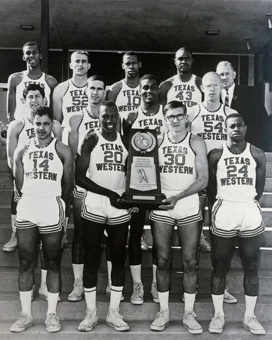1966 Texas Western Don Haskins Glossy Keychain Ncaa Champions Keychain Utep