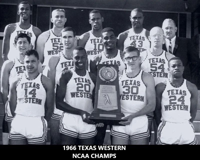 1966 Texas Western Miners Team Photo Ncaa Basketball Champs