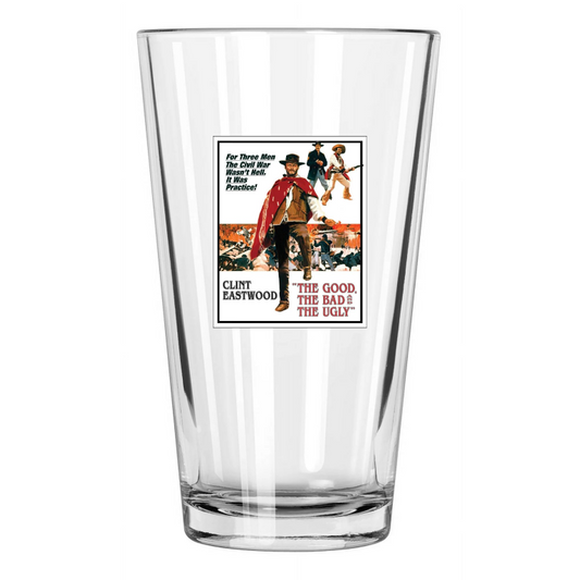 1966 The Good The Bad And The Ugly Photo Clint Eastwood Pint Beer Drinking Glass