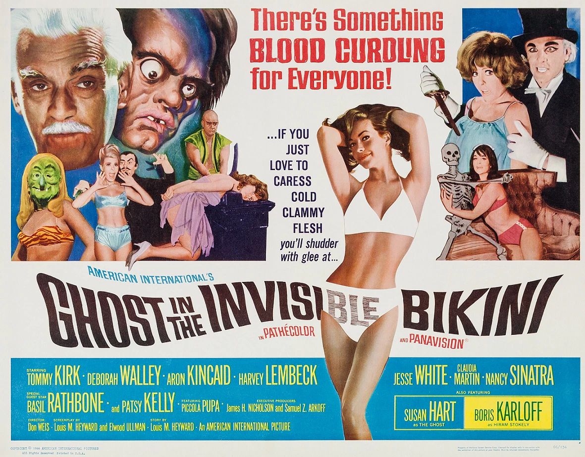 1966 The Ghost In The Invisible Bikini Movie Poster Print Nancy Sinatra