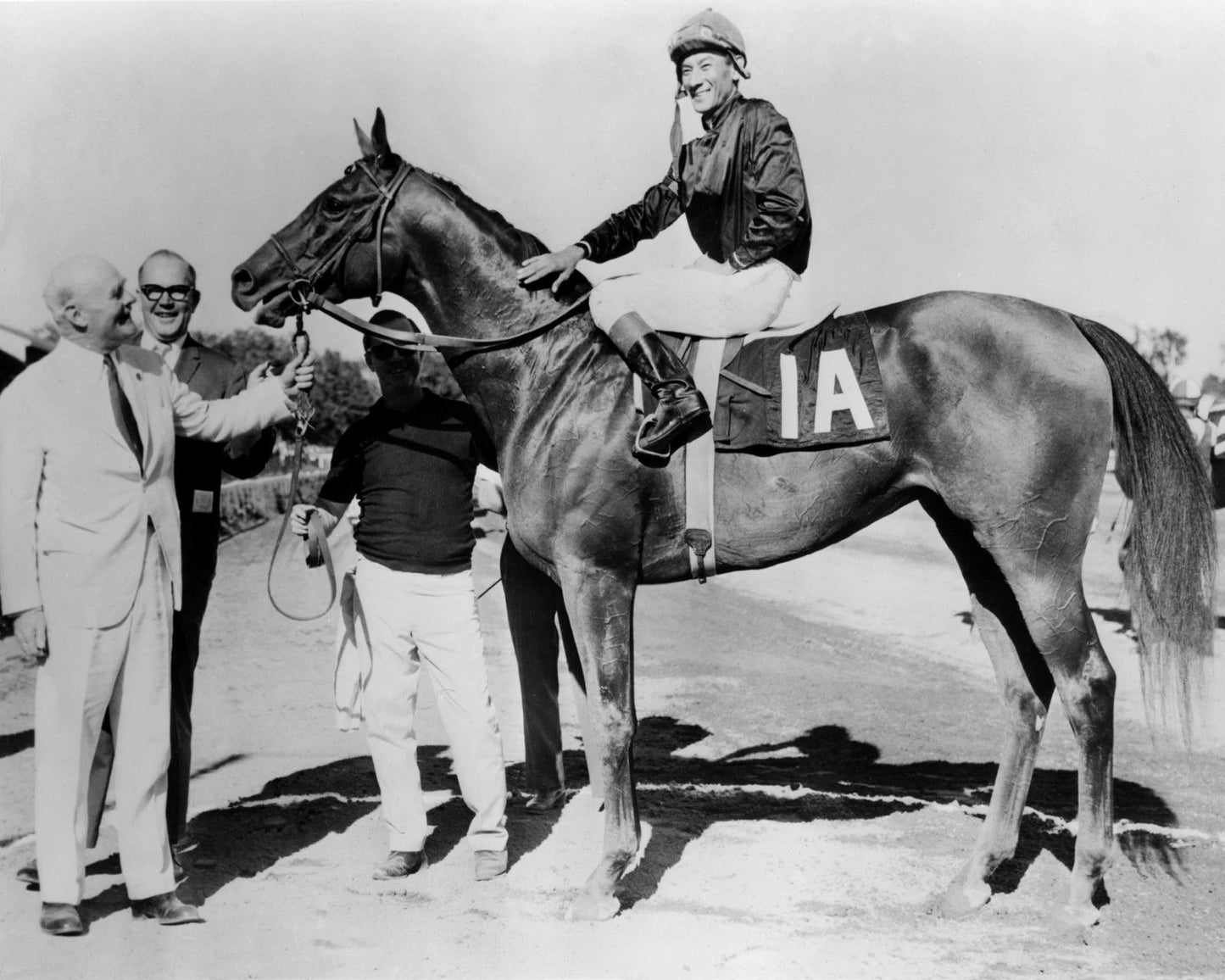 1966 Thoroughbred Racehorse Buckpasser Glossy Photo Braulio Baeza Print