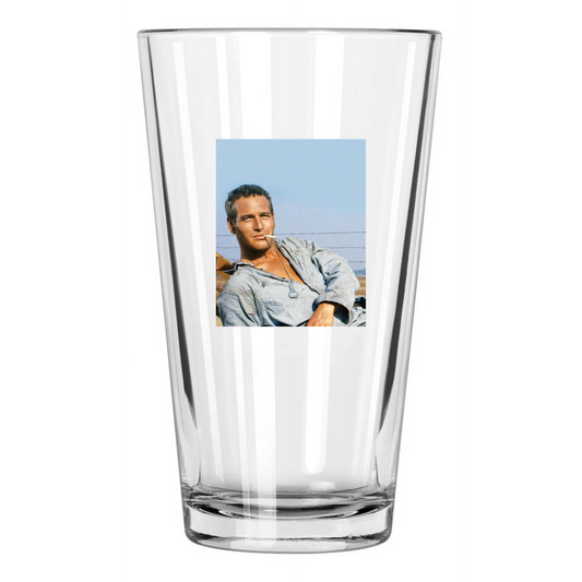 1967 Actor Paul Newman Photo Film 'Cool Hand Luke' Pint Beer Drinking Glass