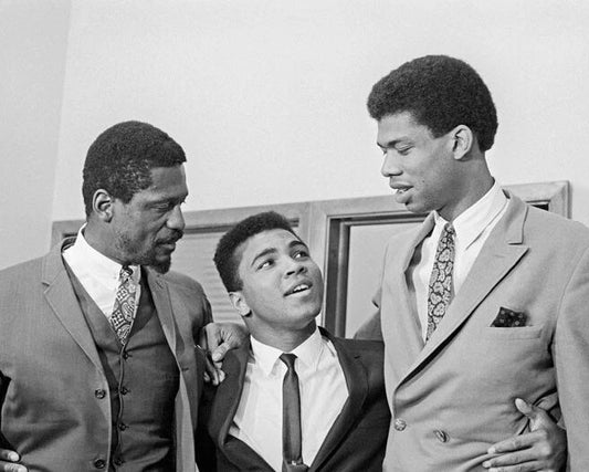 1967 Bill Russell, Muhammad Ali And Kareem Abdul Jabbar Glossy Magnet Magnet