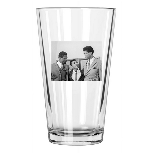 1967 Bill Russell, Muhammad Ali And Kareem Abdul Jabbar Pint Beer Drinking Glass