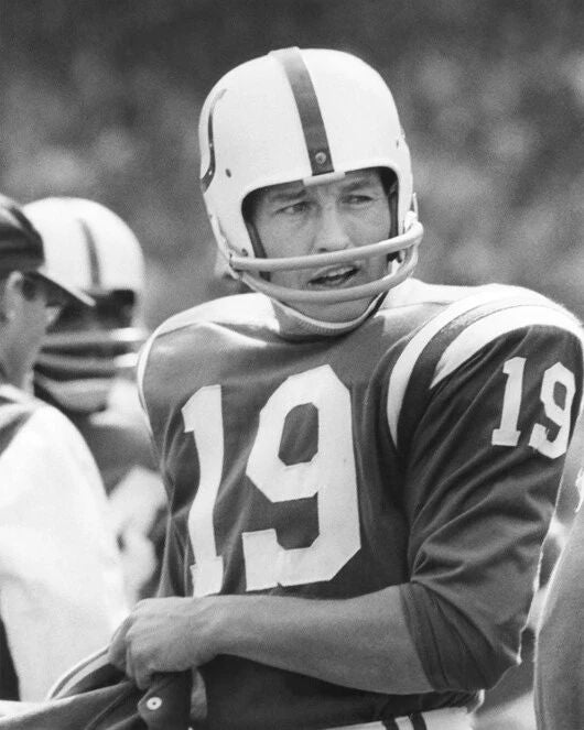 1967 Baltimore Colts Johnny Unitas Glossy Photo Print Poster Hof 79