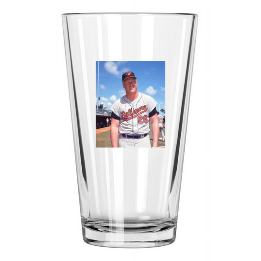 1967 Baltimore Orioles John Boog Powell Photo Hof 79 Pint Beer Drinking Glass