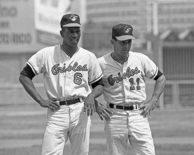 1967 Baltimore Orioles Paul Blair And Luis Aparicio Magnet Magnet