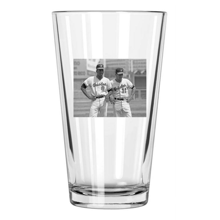1967 Baltimore Orioles Paul Blair And Luis Aparicio Pint Beer Drinking Glass