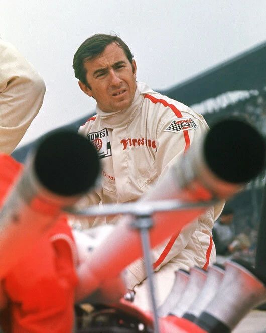 1967 British Driver Jackie Stewart Glossy Keychain Keychain Indy 500 Print