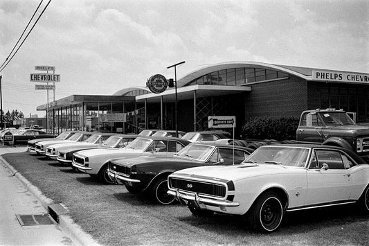 1967 Chevrolet Auto Dealership Retro Classic Car Picture Magnet