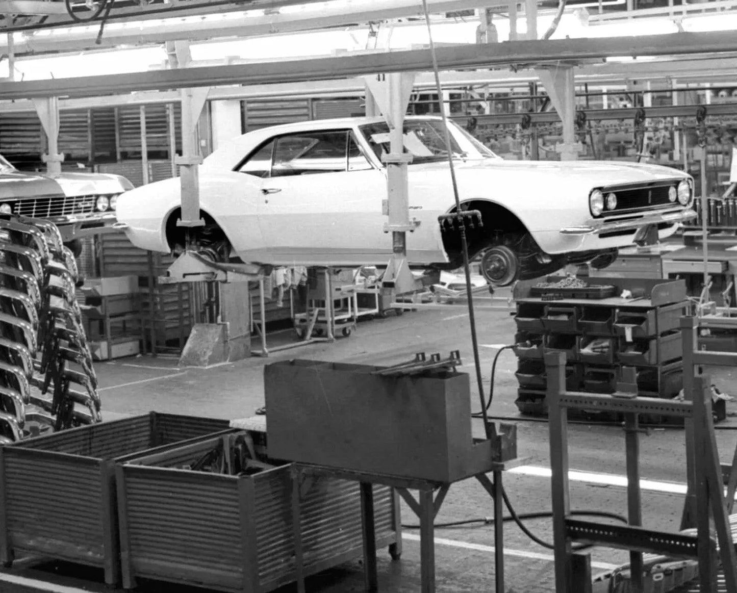 1967 Chevrolet Camaro Factory Assembly Line Classic Car Picture Keychain