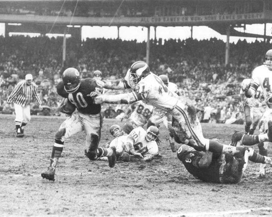 1967 Chicago Bears Gale Sayers Glossy Photo Football Print Hof 77