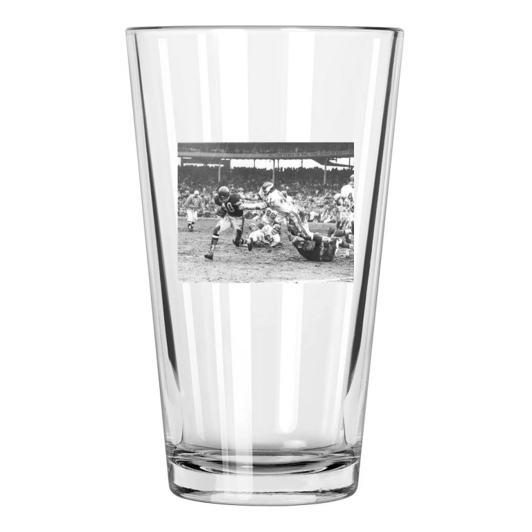 1967 Chicago Bears Gale Sayers Photo Football Hof 77 Pint Beer Drinking Glass
