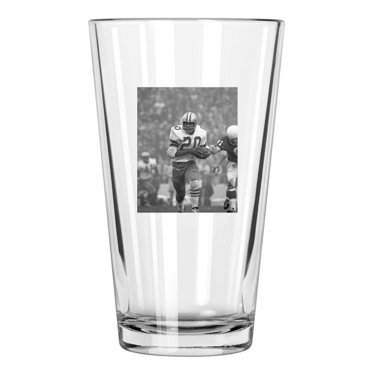 1967 Dallas Cowboys Mel Renfro Photo Football Hof 66 Pint Beer Drinking Glass