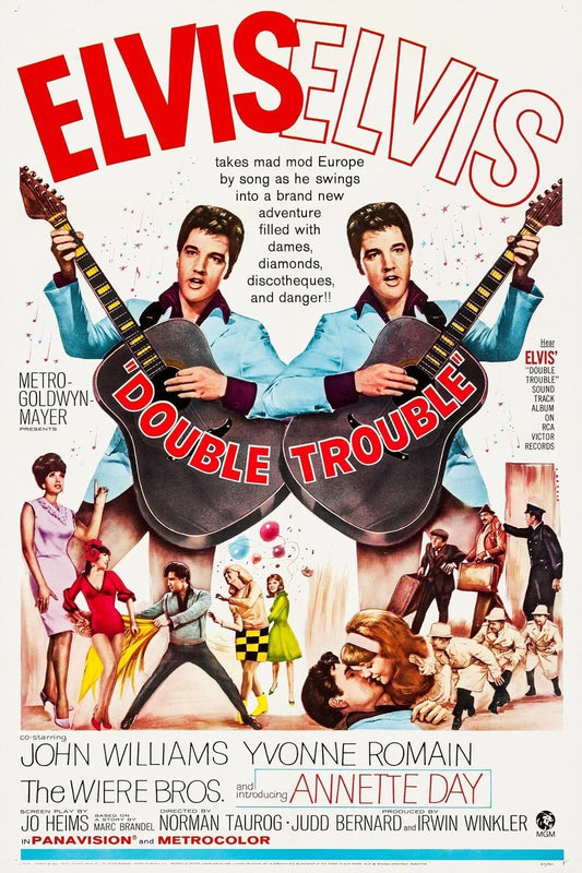 1967 Double Trouble Movie Keychain Elvis Presley Annette Day