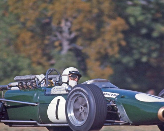 1967 Driver Jack Brabham Glossy Keychain Formula 1 Us Grand Prix Keychain