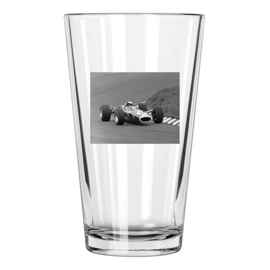 1967 Driver Jim Clark Formula 1 Grand Prix 1St Place Pint Beer Drinking Glass