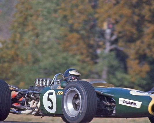 1967 Driver Jim Clark Glossy Photo Formula 1 Us Grand Prix Poster Print