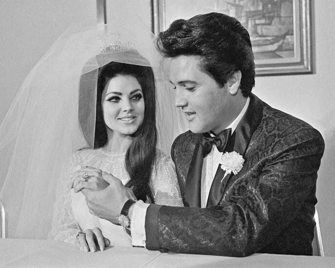 1967 Elvis Presley And Priscilla Glossy Magnet Wedding Day Magnet
