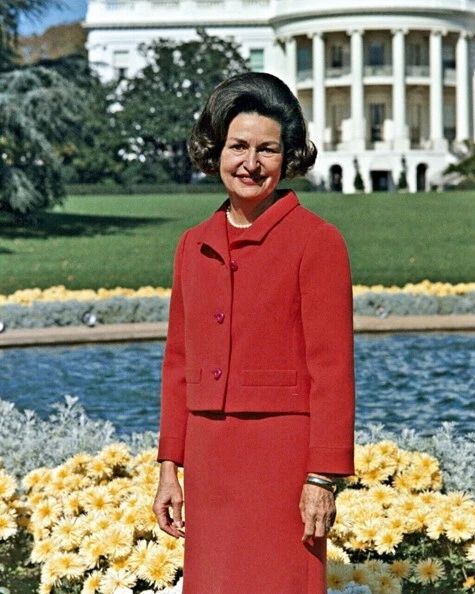 1967 First Lady Claudia 'Lady Bird' Johnson Glossy Photo Lyndon Print