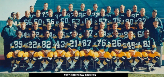 1967 Green Bay Packers Team Photo Football Nfl Picture Wide Border Color