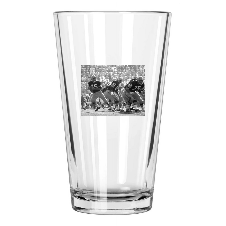 1967 Green Bay Packers Bart Starr Super Bowl I Champions Pint Beer Glass