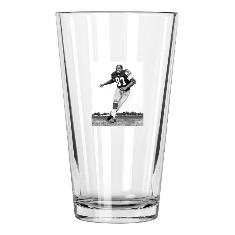 1967 Green Bay Packers Willie Davis Photo Nfl Football Pint Beer Drinking Glass