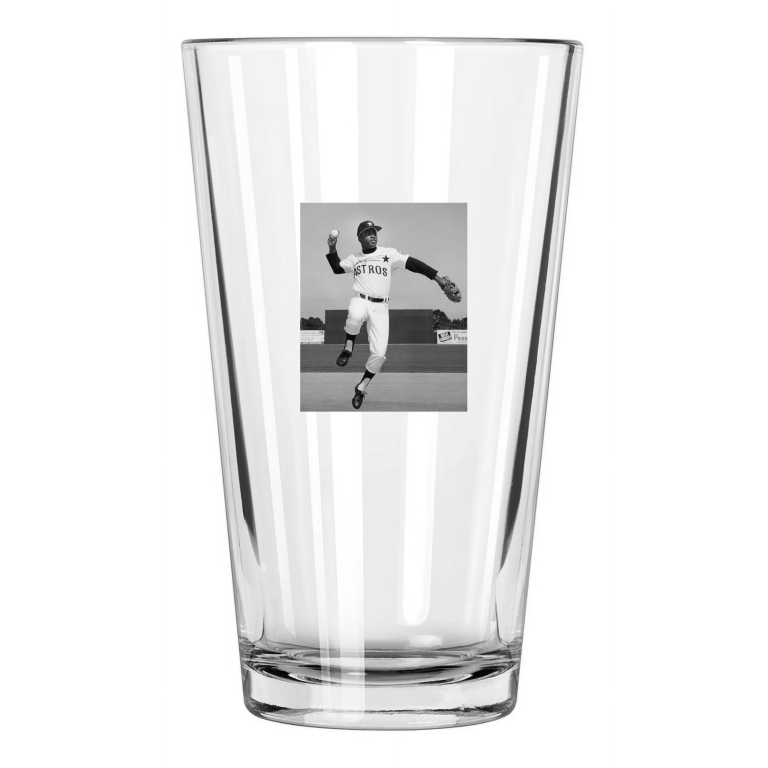 1967 Houston Astros Joe Morgan Photo Baseball Hof 90 1 Pint Beer Drinking Glass