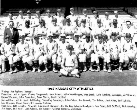 1967 Kansas City Athletics A'S Team Photo Baseball Picture Mlb Kc