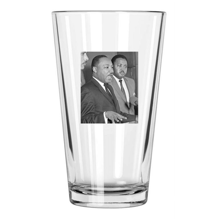 1967 Martin Luther King Jr At Church Pastor And Activist Pint Beer Glass