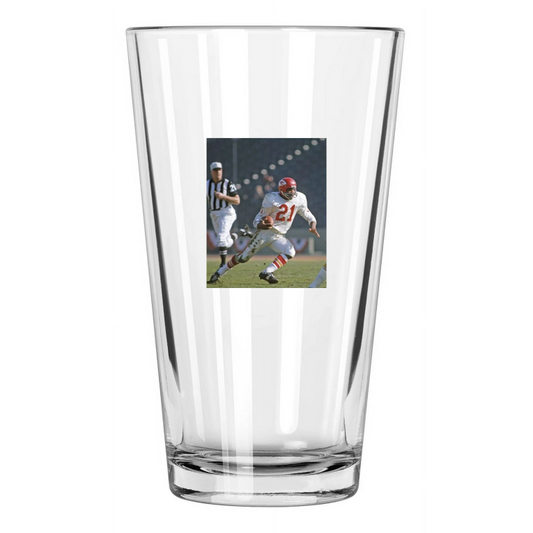 1967 Mike Garrett Photo Super Bowl I Chiefs Vs Packers Pint Beer Drinking Glass
