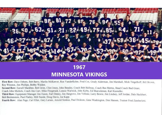 1967 Minnesota Vikings Team Photo Football Nfl Picture #2