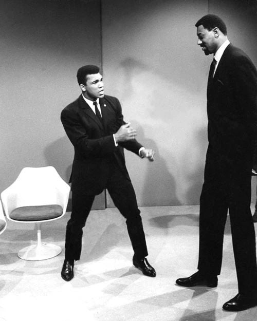 1967 Muhammad Ali Vs Wilt Chamberlain Glossy Magnet Talk Show Magnet